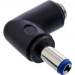 InLine DC-adapter 5,5x2,1 mm isane/emane nurgeline pistik universaalne must