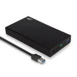 K&otilde;vaketta/SSD korpus ACT AC1405 3.5 tolli SATA USB 3.2 Gen1 must