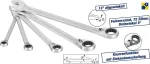 HAZET 606/5 - 8,10,13,17,19 mm - Chrom - Chrom - Glossy - 13&deg; - Germany (606/5)