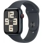 Apple Watch SE GPS + Cellular 44 mm kesk&ouml;&ouml; alumiiniumkorpus kesk&ouml;&ouml; spordirihmaga &ndash; M/L (MXGM3QF/A)