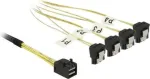 Delock kaabel Mini SAS HD SFF-8643 4x SATA 7-pin, nurga all, 0,5 m