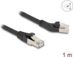 V&otilde;rgukaabel DeLOCK RJ45 Cat.6A 45&deg; vasakule nurga all sirgele 1 m must