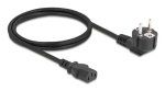 DELOCK toitejuhe, CEE 7/7 90&deg; nurga all, IEC C13-le, 1 m, 3&times;0,75 mm&sup2;, H05VV-F, 250 V
