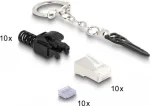 DeLOCK RJ45 modulaarne pistik Cat.6A lukustatav 10 tk komplekt Must metallik