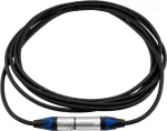 PSSO XLR-kaabel 3-kontaktiline, 5 m, must, Neutrik-&uuml;hilduvad pistikud
