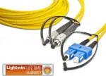 Lightwin LDP-09 FC-SC 3.0 fiiberoptiline kaabel 3 m 2x FC 2x SC OS2 kollane (LDP-09 FC-SC 3.0)