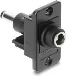 Paneelile paigaldatav alalisvoolu pistikupesa adapter DELOCK 5,5x2,1 mm -> 5,5x2,5 mm, mudel 91119
