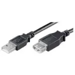 Wentronic Goobay USB 2.0 Hi-Speed pikenduskaabel, must, 0,6 m - USB 2.0 pistik (t&uuml;&uuml;p A) > USB 2.0 pesa (t&uuml;&uuml;p A) (68625)