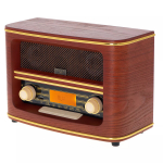 Kaasaskantav raadio Adler AD 1187 &mdash; FM, 10 W RMS, LCD-ekraan, pruun, 300&times;140&times;210 mm