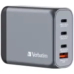 Verbatim GNC-100 GaN laadija 100W, 2 x USB-C PD 100W / 1 x USB-C PD 65W / 1 x USB-A QC 3.0 (EL/UK/US)