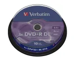 Verbatim VB-DPD55S1, DVD+R DL, 120 mm, Spindle, 10 tk, 8.5 GB