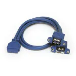 StarTech.com 2 pordiga paneelmonteeritav USB 3.0 kaabel &ndash; USB A emaplaadi pistiku kaabel ema/ema