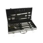 Leopold Vienna grillkomplekt 18 osa 8x24x27 cm roostevaba teras alumiiniumkohver h&otilde;bedane