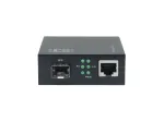 LevelONE GVM-2000 Smart Gigabit RJ45 to SFP Media Converter, 19-Inch Rack Mount Compatible, 10/100/1000 Mbps