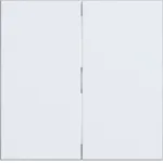Hager WAW2000WM Rocker Switch 2-Gang Light White Matt