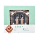 Beaba First Meals 3-in-1 kinkekomplekt (taldrik, s&ouml;&ouml;giriistade komplekt, p&otilde;ll) Savannah Bloom