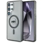 KARL LAGERFELD Button Karl Head Printed Logo MagSafe &uuml;mbris Samsung Galaxy S25 Ultra jaoks, must