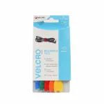 VELCRO VEL-EC60250 Hook and Loop kaablisidemed - Segav&auml;rvid (sinine, roheline, oranž, punane, kollane) - 20 cm x 12 mm - 5 tk pakk