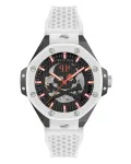 Philipp Plein The Skeleton meeste automaatkell PWPFA0724 46mm must silikoon