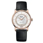 MIDO Baroncelli Signature Lady Automatic Watch 33mm Rose Gold PVD Stainless Steel Brown Leather
