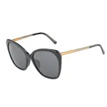 JIMMY CHOO Naiste ELE-F-S-807 Moep&auml;ikeseprillid - Atsetaatraam, Pol&uuml;karbonaat l&auml;&auml;tsed, UV400 kaitse, 56mm l&auml;&auml;tse laius
