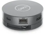 DELL 6-&uuml;hes USB-C mitme pordi adapter - DA305, juhtmega, USB 3.2 Gen 2 (3.1 Gen 2) Type-C, 10,100,1000 Mbit/s, h&otilde;bedane, 3840 x 2160 pikslit, Dell