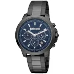 JUST CAVALLI MAN JC1G178M0075 44mm kvartsanaloogkell roostevabast terasest Milanese mesh-rihmaga sinise sihverplaadiga