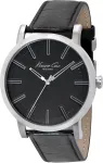 KENNETH COLE meeste IKC1997 analoogkvartskell roostevabast terasest, 44mm, must sihverplaat, h&otilde;bedane k&auml;ev&otilde;ru
