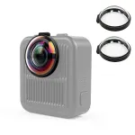 PULUZ 2x Karastatud klaasist objektiivikaitse GoPro Max 2 jaoks - Must raam