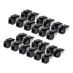 StarTech.com Cat6 Keystone Jack 24-Pack, RJ45 Ethernet Keystone Coupler, UTP Cat6 Wall Jack, 90-Degree 110 Punch Down, Must, 10GBase-T