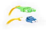GETFORT SM SC/APC to LC/UPC Dupleks Fiiberoptiline Paigalduskaabel 3m (9.84ft) LSZH Kollane