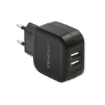 Sisetoiteadapter QOLTEC 50186 nutitelefonile ja tahvelarvutile, 5 V 3,4 A, 17 W, 2&times; USB, must