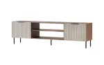 TV-kapp Cama ALMERA 180,5&times;42&times;52,5 cm p&auml;hkel/ka&scaron;miir &ndash; pealisplaat puitlaastplaadist, p&auml;hklipuust raam
