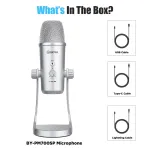 BOYA BY-PM700SP Multi-Pattern USB kondensaatormikrofon koos k&otilde;rvaklappide kuulamise ja integreeritud statiiviga