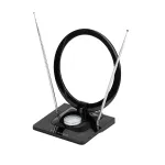 Vivanco VVTVANTSCIRCLE Siseteleskoop DVB-T2/DAB+ lamepaneelantenn 4G/5G filtriga, must