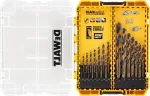 DEWALT DT70755-QZ HSS-G metallipuuride komplekt, 10 osa, 1/4 tolli kuuskantvarrega, 135&deg; jaotusotsik, DIN 338, TSTAK Tough Case