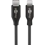Laadimis- ja s&uuml;nkroonimiskaabel Goobay Lightning to USB-C 0,5 m