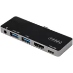 StarTech.com USB C Multiport Adapter - USB-C to 4K 60Hz HDMI 2.0, 100W Power Delivery l&auml;biva laadimine, 3-pordiline USB 3.0 jaotur, heli - USB-C minidokk - kaasaskantav USB USB-C reisidokk