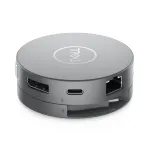 DELL Pro 7-in-1 USB-C Travel Hub - DA310, juhtmega, USB 3.2 Gen 2 (3.1 Gen 2) USB-C, 10,100,1000 Mbit/s, h&otilde;bedane, 3840 x 2160 pikslit, 1920 x 1080 pikslit