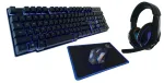 Klaviatuur ja hiir komplektis Rebeltec SHERMAN Gaming USB QZERTY Inglise Must