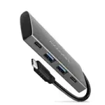 AXAGON HMC-4G2, USB-C 3.2 Gen 2 10 Gb/s jaotur, pordid 2x USB-A + 2x USB-C, kaabel USB-C 13 cm