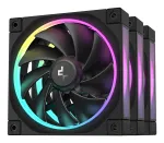 DeepCool FL12 3-in-1 120 mm korpuse ventilaatorid (3 tk), 500-2150 p/min, vedeld&uuml;naamiline laager, 32 dB, mustad