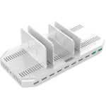 Laadimisjaam Unitek Y-2190A &mdash; 10&times; USB-porti (8&times;USB2.0 + 2&times;USB3.2 Gen1), juhtmevaba laadimine, 96W kokku