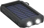 Wentronic goobay Outdoor PowerBank 8,0 - P&auml;ikeseenergia akupank - Li-Pol - 8000 mAh - 29,6 Wh - 2 A - 2 v&auml;ljundporti (2 x USB) - kaabel: Micro-USB - Must (49216)