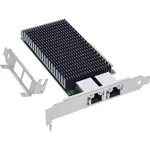 InLine Dual 10-Gigabit v&otilde;rgukaart, 2x RJ45 10Gb/s, PCIe x8, sis. madala profiili kronsteini