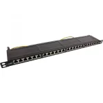 InLine patch-paneel 19 inch Cat.6A 24 porti 0,5 U must RAL 9005