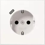 Schuko Socket with USBLS1520-18CWWTyp C (LS1520-18CWW)
