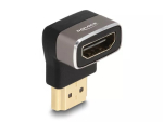 DeLOCK HDMI adapter isane emasele 90&deg; &uuml;lespoole nurga all 8K 60 Hz hall metallist