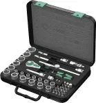 Wera Zyklop 8100 SB 2 - Drehmomentschl&uuml;ssel mit Ratschenfunktion und Bit- sowie Steckschl&uuml;sselsatz - 43 St&uuml;cke (05003594001)