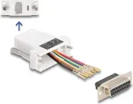 DeLOCK D-Sub 15 kontakt emane RJ45 emane komplekt valge VGA RJ-45